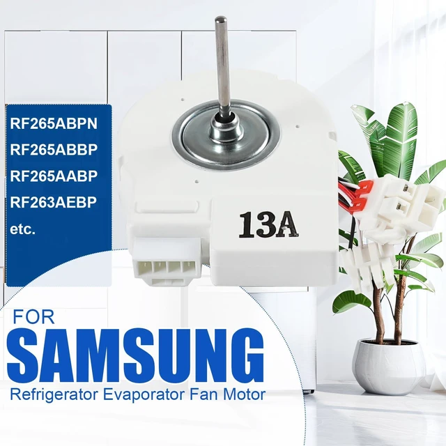 Alt view image 2 of 6 - RF266AERS RF265ABWP RF4287HARS RF265ABPN Evaporator Fan Motor for Samsung