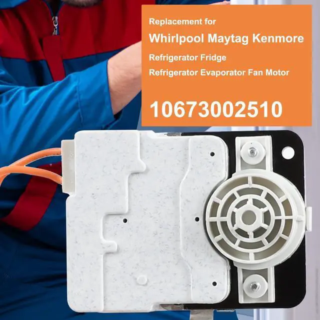 Alt view image 4 of 7 - Refrigerator Evaporator Fan Motor for Whirlpool Models WRF560SMYE04 WRF560SFHB00 WRF560SFYB01 WRF560SFHZ00 WRF560SFYB01 WRF560SFYE03 WRF560SMHB00 WRF560SFHZ03 WRF560SMYB05 WRF560SMYE01 WRF560SMHV00
