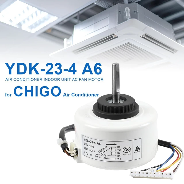 Alt view image 2 of 6 - YDK-23-4 A6 Air Conditioner Indoor Unit AC Fan Motor, 220V 60Hz 23W