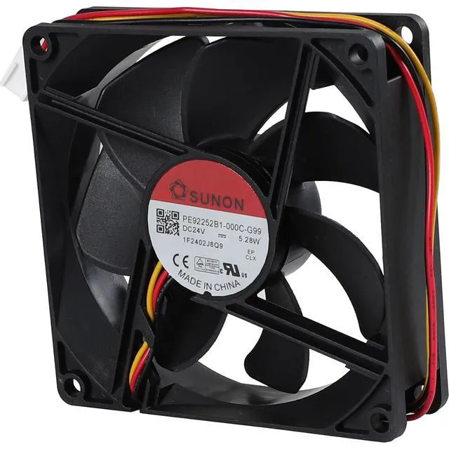 Alt view image 3 of 7 - PE92252B1-000C-G99 Cooling Fan DC 24V 5.28W 3-Wire 92x92x25mm