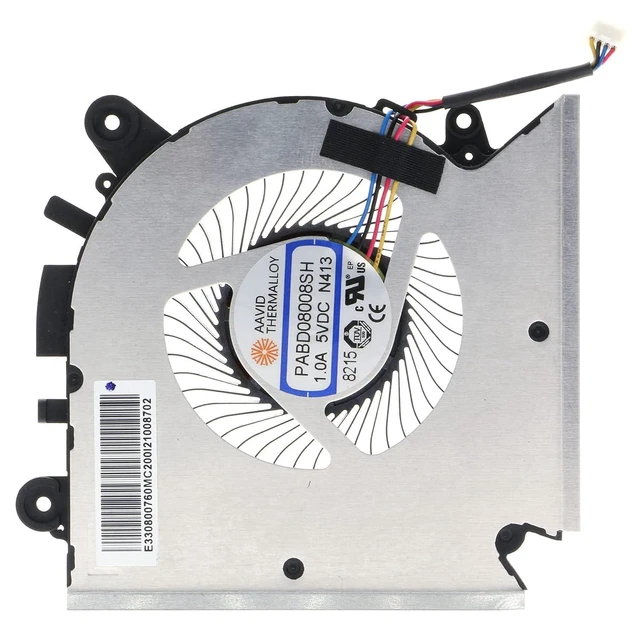 Alt view image 2 of 5 - Replacement CPU Cooling Fan for MSI GF63 GF65 MS-16R1 MS-16R2 PABD08008SH N413 E322500300A DC 5V