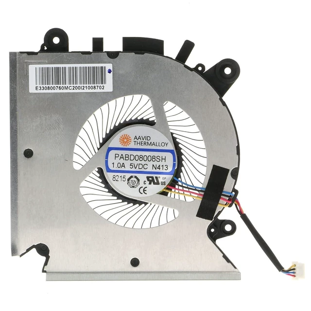 Alt view image 3 of 5 - Replacement CPU Cooling Fan for MSI GF63 GF65 MS-16R1 MS-16R2 PABD08008SH N413 E322500300A DC 5V