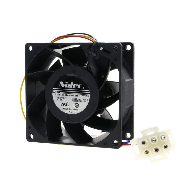 Alt view image 4 of 5 - WR60X10356 GE Refrigerator Evaporator Cooling Fan Motor Replacement for WR60X26866 WR49X25197 WR60X26033 NIDEC V80E14MS2A3-57A611 239D1412P002