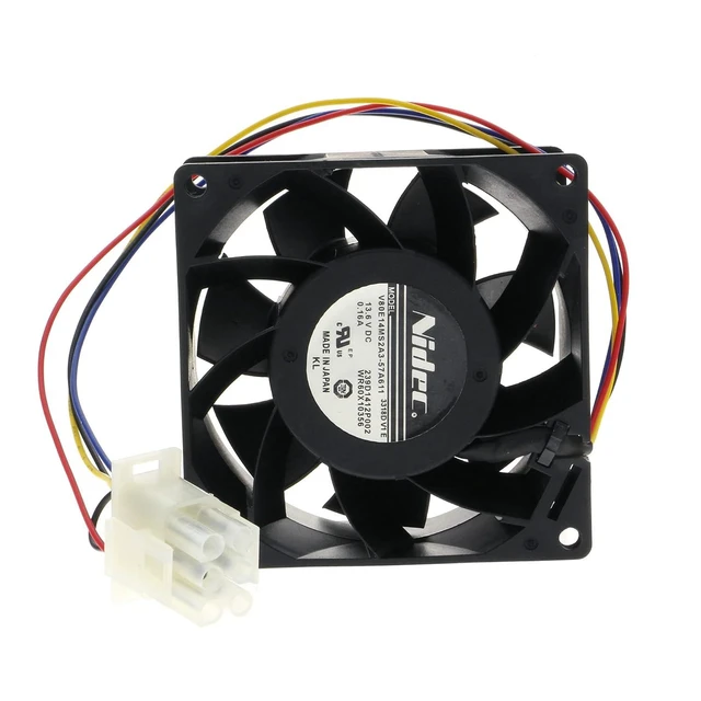 Alt view image 5 of 5 - WR60X10356 GE Refrigerator Evaporator Cooling Fan Motor Replacement for WR60X26866 WR49X25197 WR60X26033 NIDEC V80E14MS2A3-57A611 239D1412P002