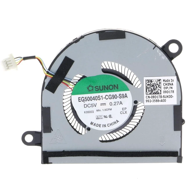 Main image of 9D1T8 CPU Cooling Fan Replacement for Dell Latitude 7400 9410 2-in-1 09D1T8 DC28000M3SL EG50040S1-CG90-S9A
