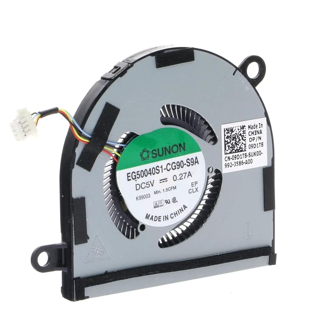 Alt view image 2 of 5 - 9D1T8 CPU Cooling Fan Replacement for Dell Latitude 7400 9410 2-in-1 09D1T8 DC28000M3SL EG50040S1-CG90-S9A