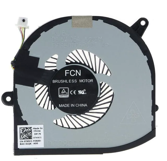 Alt view image 5 of 6 - Replacement CPU&GPU Cooling Fan for Dell XPS 15 7590 9570 Precision 5540 0F01PX 0V9H8N DC58000NHD0 008YY9 0TK9J1