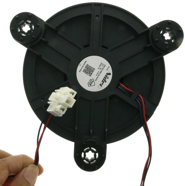 Alt view image 3 of 4 - WR60X28408 Evaporator Cooling Fan Replacement DC 12V for GE and Haier Refrigerators 0064001594