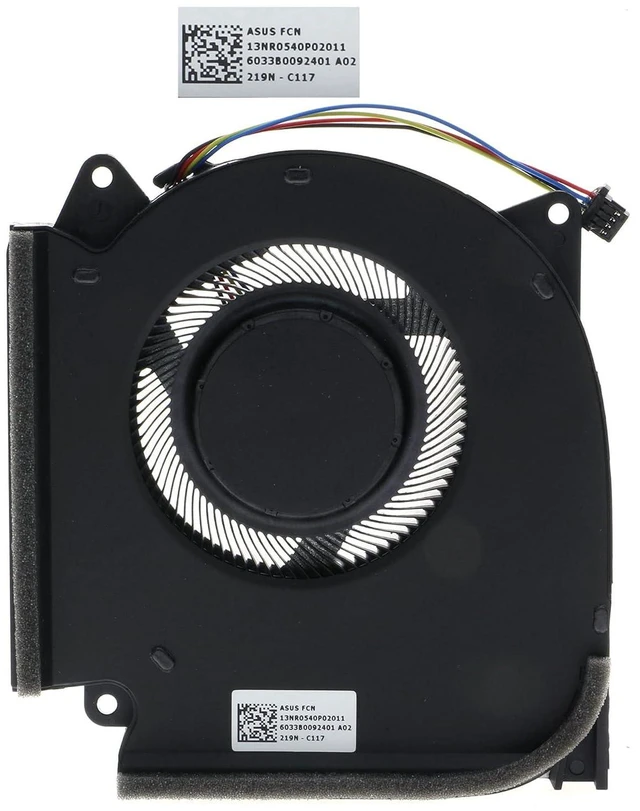 Alt view image 4 of 7 - Replacement CPU+GPU Cooling Fan for Asus ROG Strix G513IM G513QR G513QM G513IR G513Q G533QM G533QR G533QS G713IM G713IR G713QM G713QR G733QS G733QSA G733QM G733QR PX713QM 12V FNAA 13NR0540P02011