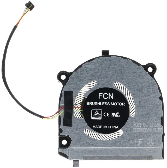 Alt view image 5 of 6 - Replacement CPU+GPU Cooling Fan for Lenovo ThinkBook 13s-IML 13s-IWL DFS5K123043630 FLDU DFS150305140T FL03 DC 5V