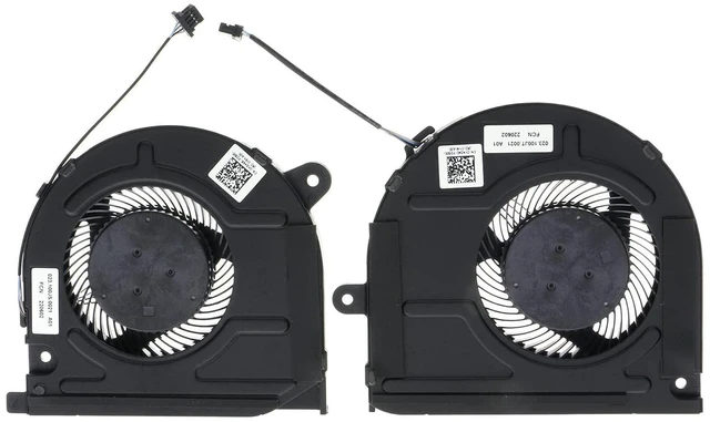 Alt view image 2 of 6 - CPU&GPU Cooling Fan Replacement for Dell Vostro 7500 7501 Inspiron 7501 P102F 0KGH4R 0YND40 FMF2 FMF3 DFS150705AF0T DFS150005AA0T