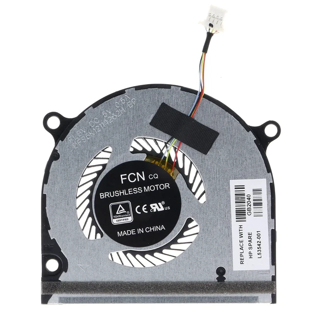 Alt view image 3 of 6 - CPU & GPU Cooling Fan Replacement for HP Envy X360 15-DS 15-DR 15M-DS 15M-DS0011DX 15-DS1063CL 15-DS1077NR L53542-001 L53541-001 L53867-001