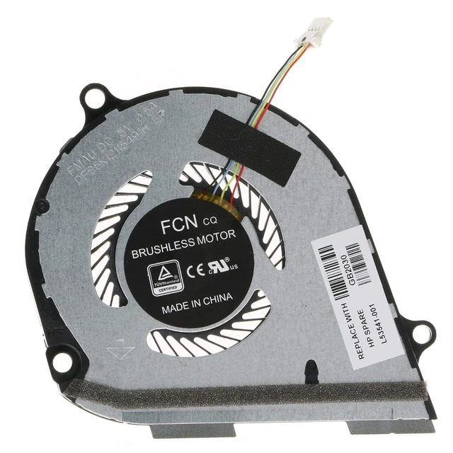 Alt view image 5 of 6 - CPU & GPU Cooling Fan Replacement for HP Envy X360 15-DS 15-DR 15M-DS 15M-DS0011DX 15-DS1063CL 15-DS1077NR L53542-001 L53541-001 L53867-001
