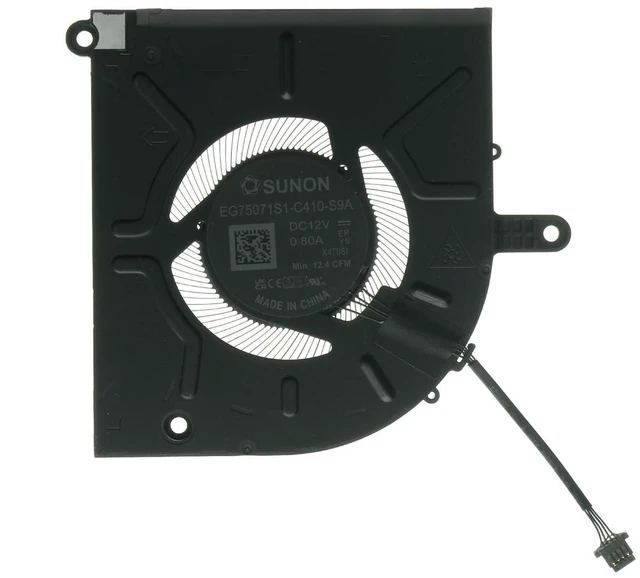Alt view image 3 of 6 - CPU and GPU Cooling Fan Replacement for Dell Alienware M16 R2 ND8CC32-23F17 ND8CC31-23F16 EG75071S1-C410-S9A EG75071S1-C420-S9A 2GN4X 02GN4X DC12V Fan