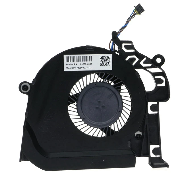 Alt view image 3 of 6 - CPU&GPU Cooling Fan Replacement for HP ZBook 15 G5 G6 L30894-001 L30895-001 L28713-001