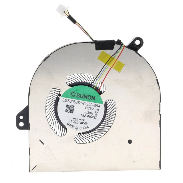 Alt view image 5 of 6 - Replacement CPU+GPU Cooling Fan for DELL XPS 15 9500 9510 Precision 5550 0DJH35 009RK6
