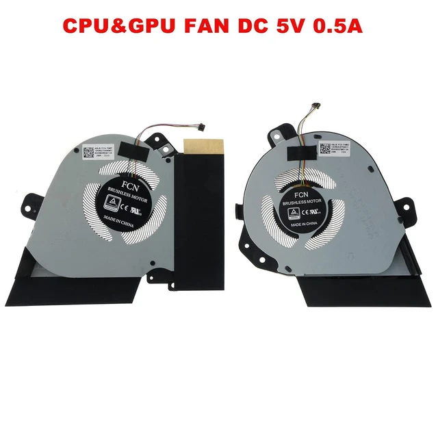 Alt view image 2 of 6 - Replacement CPU&GPU Cooling Fan for Asus ROG Zephyrus GA502D GA502DU GA502IU GA502IV GU502DU GA532DU GA532IU GA532IV DC5V 0.5A DFS5K12304363C DFS5K12115491P 13N1-8LM0111 13N1-8LA0C01