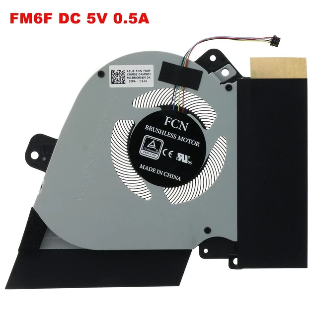 Alt view image 3 of 6 - Replacement CPU&GPU Cooling Fan for Asus ROG Zephyrus GA502D GA502DU GA502IU GA502IV GU502DU GA532DU GA532IU GA532IV DC5V 0.5A DFS5K12304363C DFS5K12115491P 13N1-8LM0111 13N1-8LA0C01