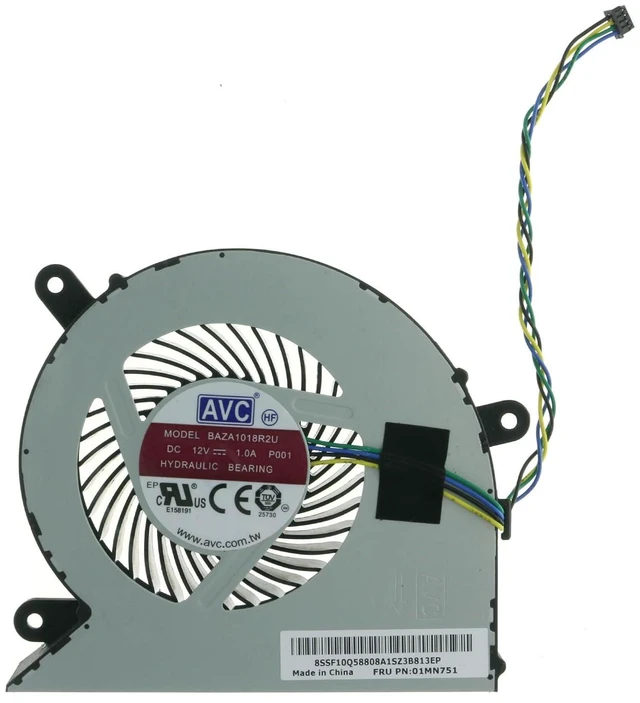 Main image of Replacement CPU Cooling Fan for Lenovo THINKCENTRE AIO M820Z M90A M70A IDEACENTRE AIO 3-24ITL6 3-24ALC6 3-24ADA6 730S-24IKB BAZA1018R2U-P001 01MN751 DC 12V 1A