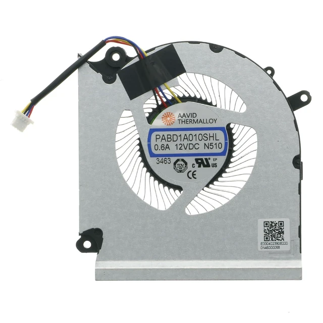 Alt view image 4 of 6 - PABD1A010SHR N509 & PABD1A010SHL N510 CPU+GPU Cooling Fan Set Replacement for MSI GE68 GP68H MS-15M1 MS-15M2 DC 12V 0.6A 4-Pin