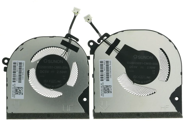 Main image of N49282-001 N49281-001 CPU+GPU Cooling Fan Replacement for HP Envy X360 15Z-FH 15-FH 15-FH0013DX 15-FE0013DX 2-in-1 DC280015SS0 N47948-001 DC280015TS0 DC280015QS0 DC280015RS0