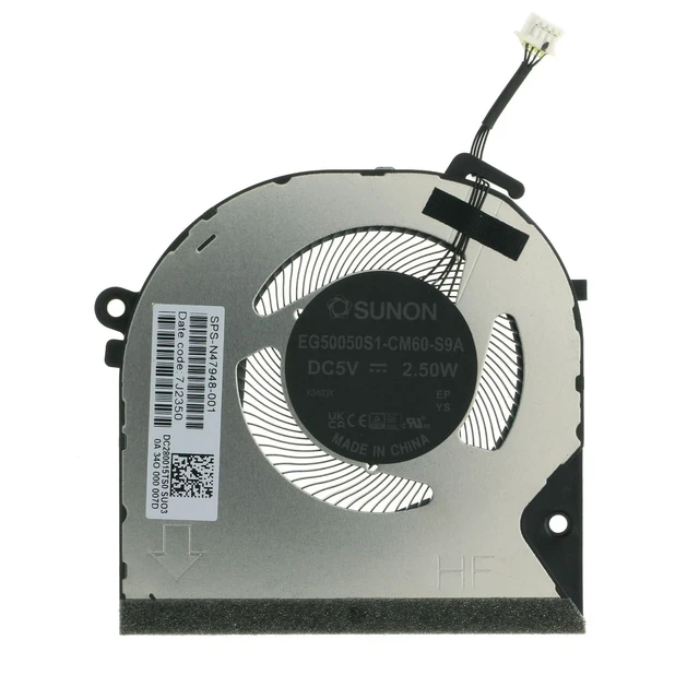 Alt view image 4 of 6 - N49282-001 N49281-001 CPU+GPU Cooling Fan Replacement for HP Envy X360 15Z-FH 15-FH 15-FH0013DX 15-FE0013DX 2-in-1 DC280015SS0 N47948-001 DC280015TS0 DC280015QS0 DC280015RS0