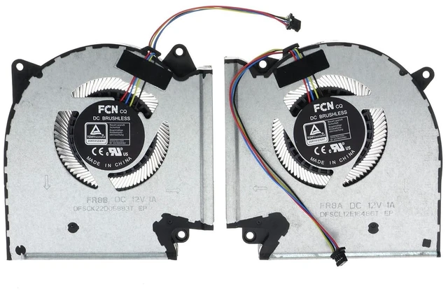 Main image of Replacement CPU & GPU Cooling Fan for ASUS ROG Strix G15 Advantage Edition G513QY G713QY FR8A FR9J DFSCL12E16486T 13NR06X0T02011 FR8B FR9K DFSCK22D05883T 13NR06X0T01011 DC 12V