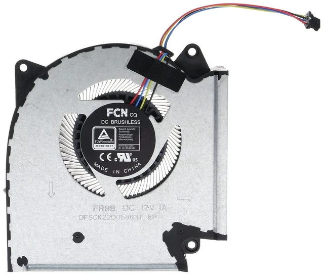 Alt view image 3 of 6 - Replacement CPU & GPU Cooling Fan for ASUS ROG Strix G15 Advantage Edition G513QY G713QY FR8A FR9J DFSCL12E16486T 13NR06X0T02011 FR8B FR9K DFSCK22D05883T 13NR06X0T01011 DC 12V