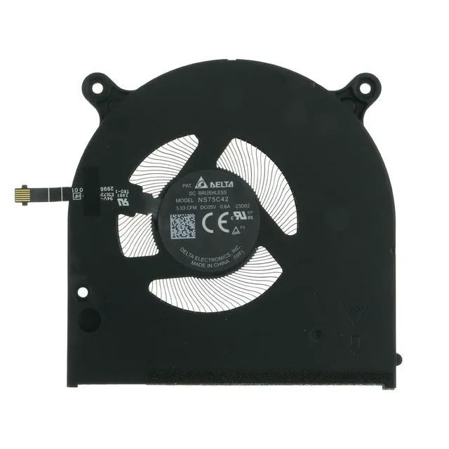 Alt view image 3 of 6 - 06P46H 0JTNN3 Replacement CPU+GPU Cooling Fan for Dell XPS 16 9640 F966V NS75C41-23D01 023.100VQ.0001 8GVMH NS75C42-23D02 023.100VR.0001