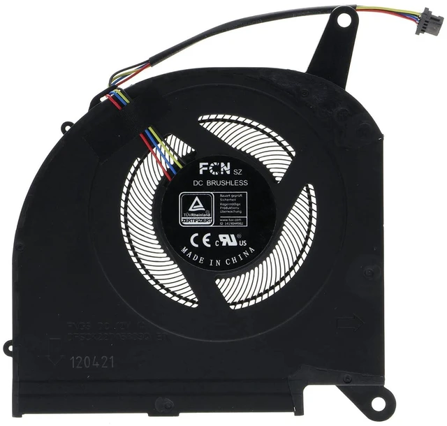 Alt view image 3 of 6 - Replacement 12V 12W CPU+GPU Cooling Fan (9.9mm Thickness) for Gigabyte Aorus Laptops