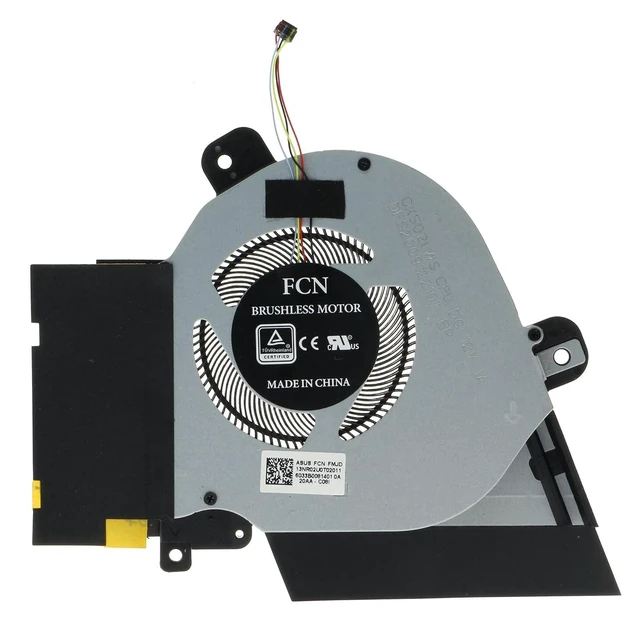 Alt view image 3 of 7 - Replacement CPU&GPU Cooling Fan for ASUS ROG Zephyrus GX502G GX502GW GX502GV GU502LV GU502GW GU502DU GU502GV 12V 1A 13NR0240T02111 13NR0240T01211