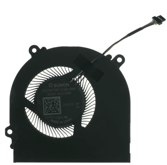 Main image of CPU Cooling Fan for EVOO EG-LP7-BK MECHREVO Z2 Air-G Schenker XMG Core 15 TongFang GK5CP6V EG75070S1-C391-S99 DC 5V 2.50W