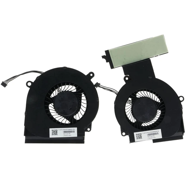 Alt view image 2 of 6 - Replacement CPU+GPU Cooling Fan for HP OMEN 4 Pro PC 15-DC 15-dc1058wm 15-dc1054nr 15-dc0051nr 15-dc1084nr 15-dc0010nr 15-dc0052nr 15-dc0020nr 15-dc0030nr L30204-001 L29354-001