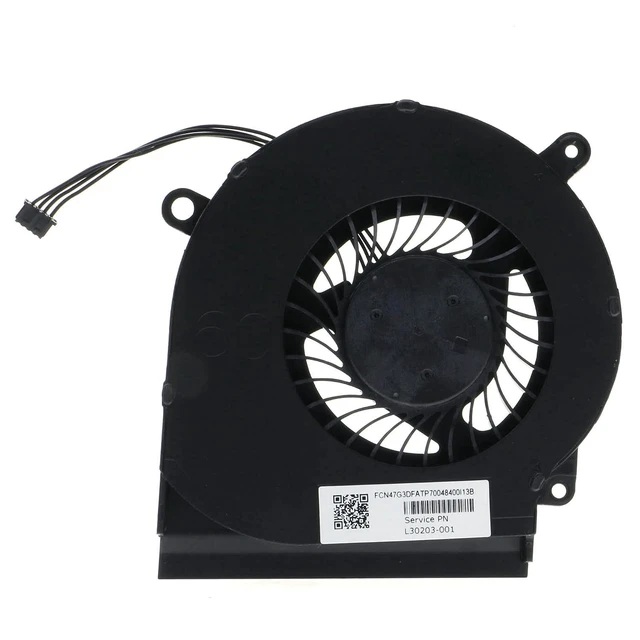 Alt view image 6 of 6 - Replacement CPU+GPU Cooling Fan for HP OMEN 4 Pro PC 15-DC 15-dc1058wm 15-dc1054nr 15-dc0051nr 15-dc1084nr 15-dc0010nr 15-dc0052nr 15-dc0020nr 15-dc0030nr L30204-001 L29354-001