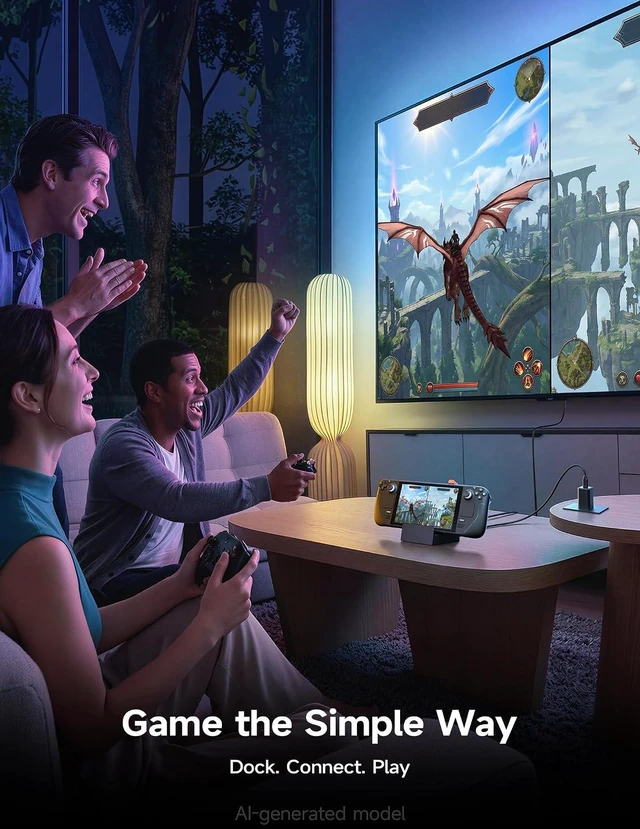 Alt view image 7 of 7 - 4-in-1 Docking Station for ROG Xbox Ally X/Steam Deck/LegionGo-HB0503