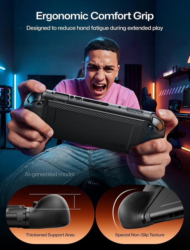 Alt view image 6 of 7 - Dockable Switch 2 Grip Case with Magnetic Front Cover - Everyday Case