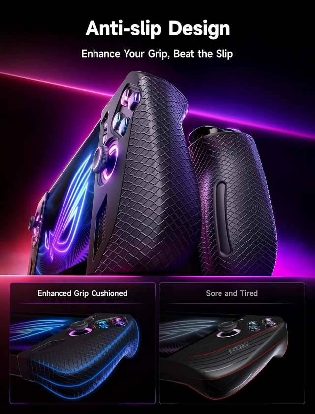 Alt view image 3 of 7 - Silicone Grip Protection Case Compatible with ROG Ally X(ONLY)- Black