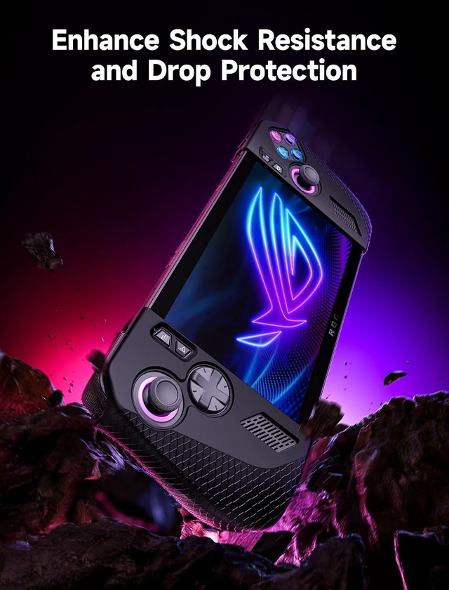 Alt view image 5 of 7 - Silicone Grip Protection Case Compatible with ROG Ally X(ONLY)- Black
