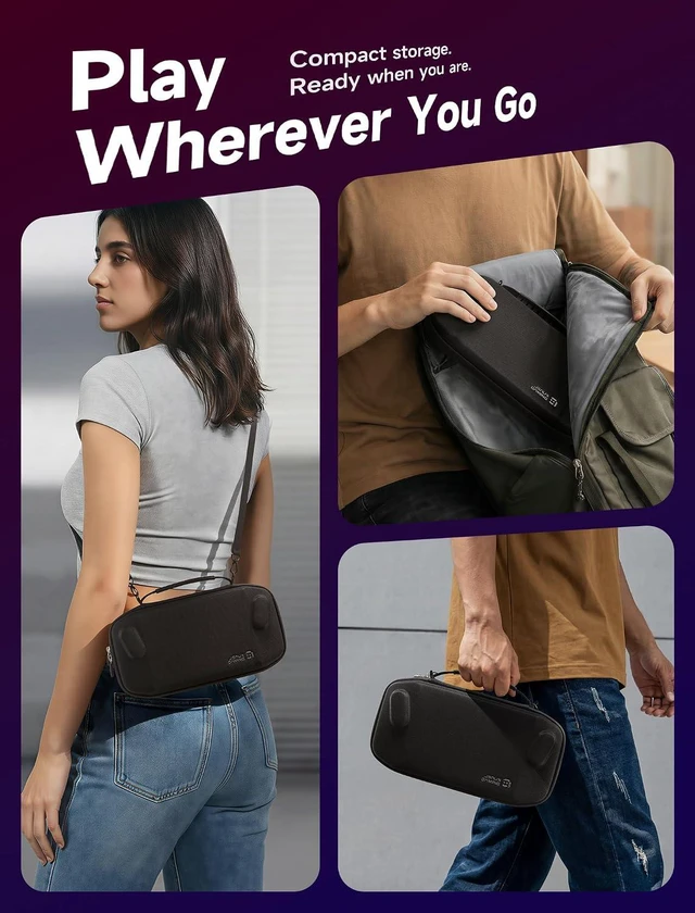 Alt view image 7 of 7 - Slim Travel Case for Lenovo Legion Go / Go S / Go 2, Hard Shell Pouch