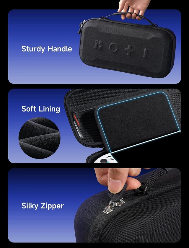 Alt view image 5 of 7 - Carrying Case for Lenovo Legion Go/Go S/Go 2, Large Hard Travel Bag