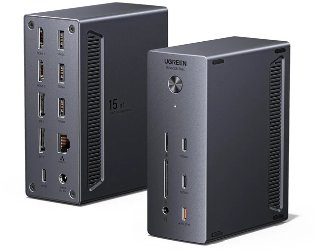 Main image of USB-C DisplayLink Docking Station, Quad Monitor, Driver Required