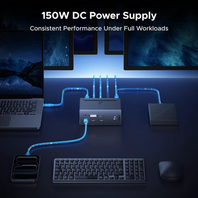 Alt view image 5 of 7 - USB-C DisplayLink Docking Station, Quad Monitor, Driver Required