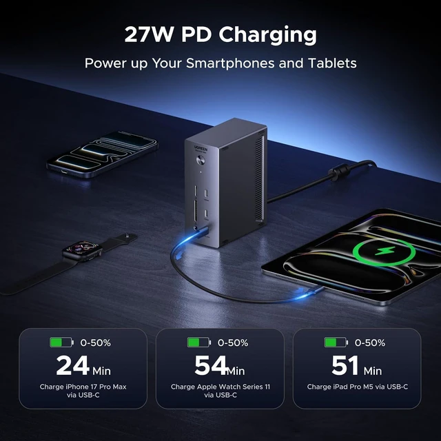 Alt view image 6 of 7 - USB-C DisplayLink Docking Station, Quad Monitor, Driver Required