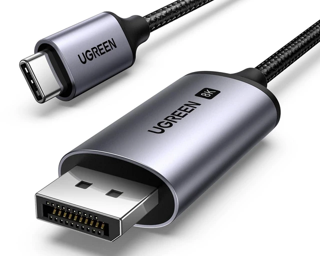 Alt view image 6 of 7 - USB C to HDMI Cable for Home Office 6.6FT Bundle with USB C to DisplayPort 1.4 Cable 8K@60Hz 4K@240Hz Thunderbolt 4/3 to DisplayPort Cord 32.4 Gbps Alu Braided