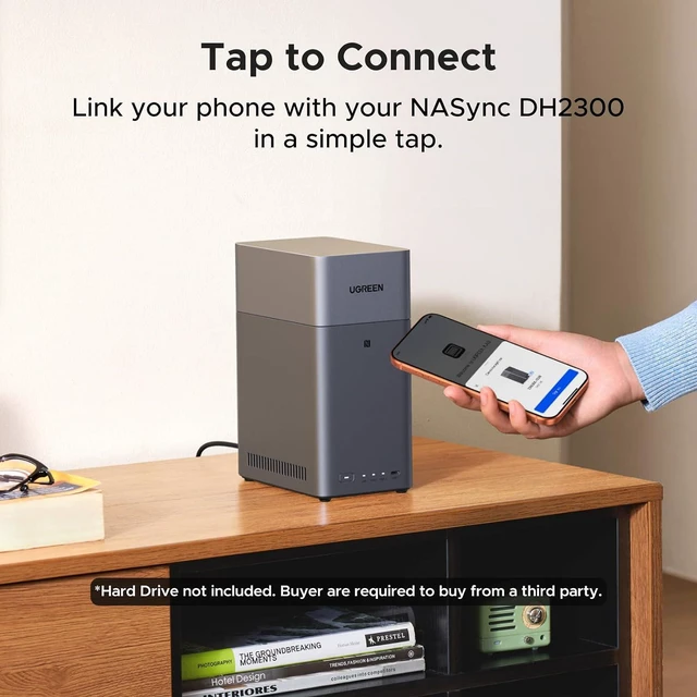 Alt view image 5 of 6 - NAS DH2300 2-Bay Desktop NAS (Diskless) Bundle with Cat 8 Ethernet Cable 3FT, High Speed Braided 40Gbps 2000Mhz Network Cord Cat8 RJ45