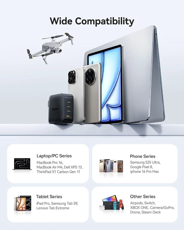 Alt view image 7 of 7 - PD3.1 140W USB C Charger PPS Fast Charger Type C Fast Charging Block