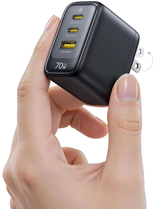 Main image of Enerfill 70W USB C Charger, Fast Charging Block with Foldable Plug