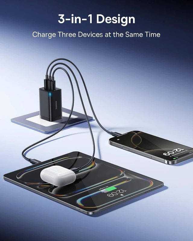 Alt view image 5 of 7 - 2 Pack 65W USB C Charger Block, PPS 3-Port Fast Compact USB C Brick