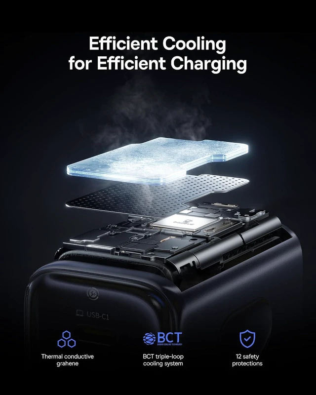 Alt view image 7 of 7 - 45W USB C Charger, Dual Port PPS Fast Charging Block for iPhone 17/16/15 Series, iPad, Galaxy S25 Ultra and More Series