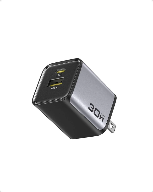 Main image of 30W USB C Charger - 30 Watt Dual Port PD QC 3.0 GaN Charging Block, 30W USB C Wall Charger, 2-Port 30 Watt Charging Block for iPhone 16/15/14/13 Series, Samsung, Pixel, iPad (Cable Not Included)